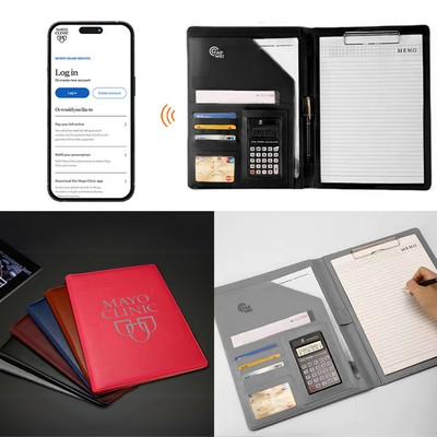 Magic'Tap Nfc Executive Leatherette A4 Portfolio