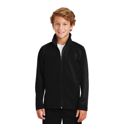 Sport-Tek Youth Tricot Track Jacket.
