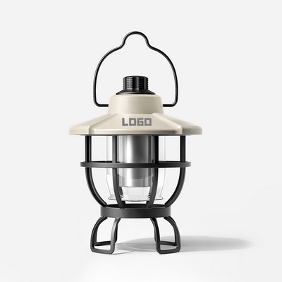 Vintage Metal Cage LED Rechargeable Portable Tent Atmosphere Lantern