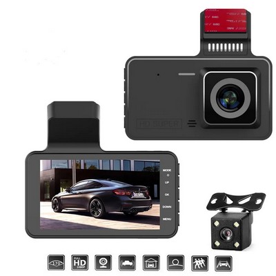 1080P Dual Lens Car DVR Camera Front and Rear Dash Cam with Touch Screen