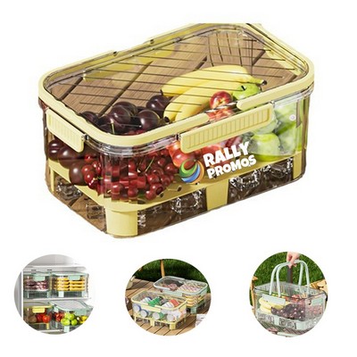 Glass Camping Food Storage Basket
