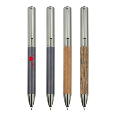 Retro wooden metal ballpoint pen