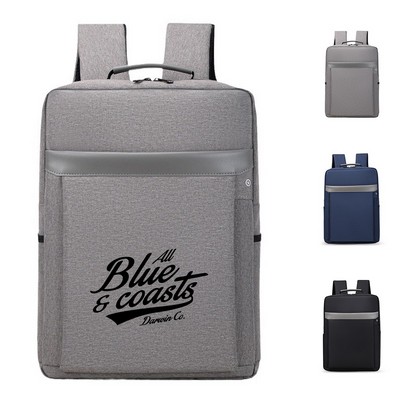 Classic Oxford/Polyester Laptop Backpack with Padded Strap