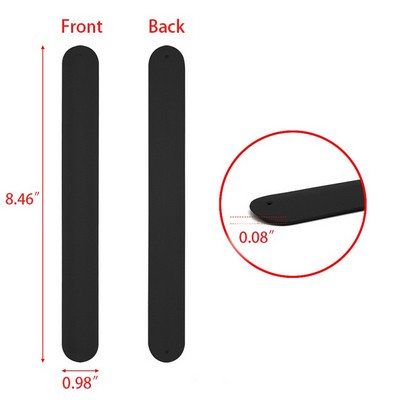 8 1/2" Custom Silicone Slap Band Bracelet Solid Color Wristband