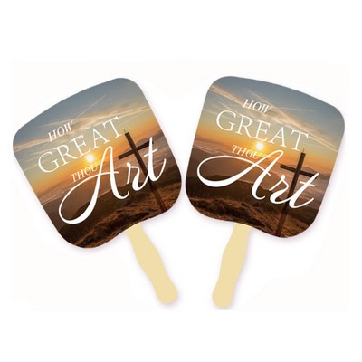 Square Shape Single Hand Fan