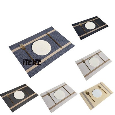Washable Durable PVC Vinyl Woven Table Mat