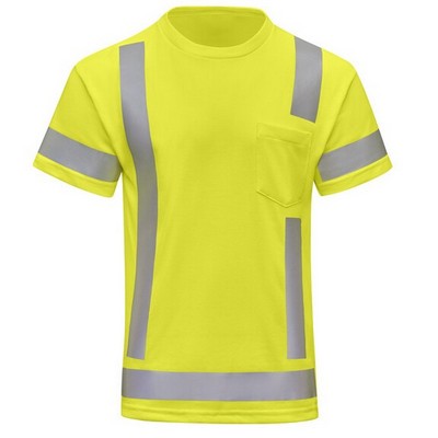 Red Kap Hi-Visibility Short Sleeve Performance Core Tee, Type R, Class 3
