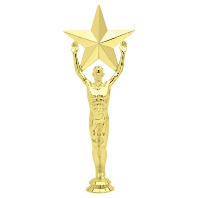 10" Gold Plastic Male Victory Star Trophy Figure