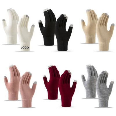 Knitted Wool Touch Screen Glove