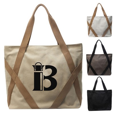 Travel Reusable Canvas Tote Bag Daily Shoulder Handbag