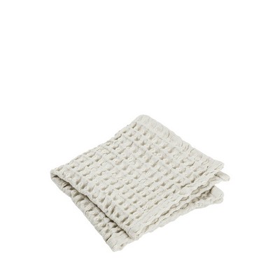 Blomus Caro Waffle Bathroom Washcloth 12 X 12 Set Of 2 - Moonbeam Beige