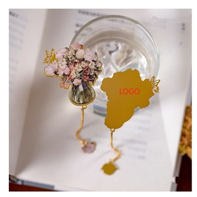 Vintage Floral Bookmarks With Chain