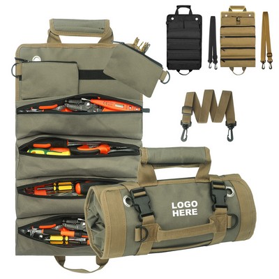 Portable Heavy Duty Storage Bag Roll Up Tool Organizer