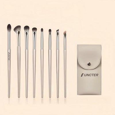 Glam Gold 8-Piece Brush Set With PU Bag