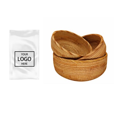 Round Rattan Fruit Basket