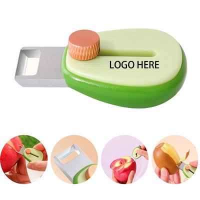 Portable Stainless Steel Retractable Peeling Knife Keychain