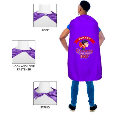 Satin Superhero Cape for Adults