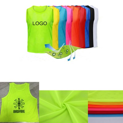 Mesh Scrimmage Jerseys Team Practice Vests