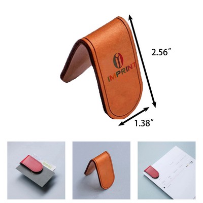 Leather Magnetic Bookmark
