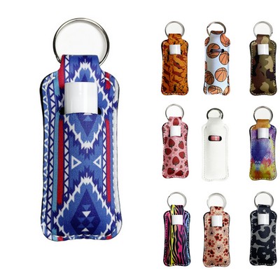 Neoprene Lip Balm Bag Keyring