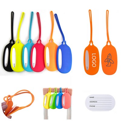 Oval Silicone Travel Luggage Tag