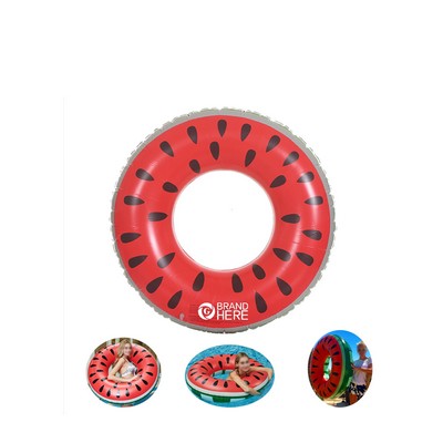 14-Inch Pvc Inflatable Swimming Ring With Watermelon Design