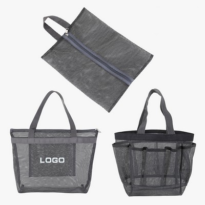 Handheld Mesh Beach Bag