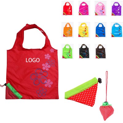 Oxford Cloth Material Foldable Strawberry Shape Tote Bag