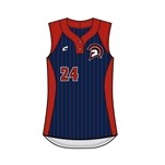 SAMPLE Juice 2-Button Sleeveless FITTED Jersey; Active Cloth/Pin Dot Mesh