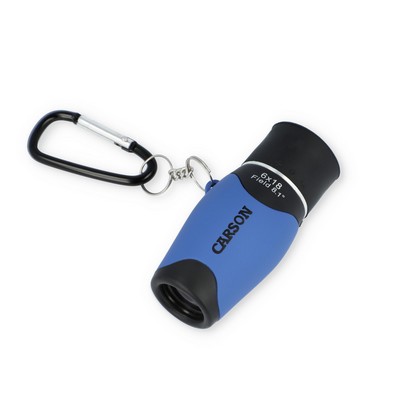 Carson Minimight 6X18Mm Pocket Monocular w/Carabiner Clip - Blue