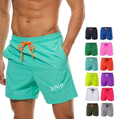 Dual-Purpose Fast-Drying Men's Beach Swim Trunks