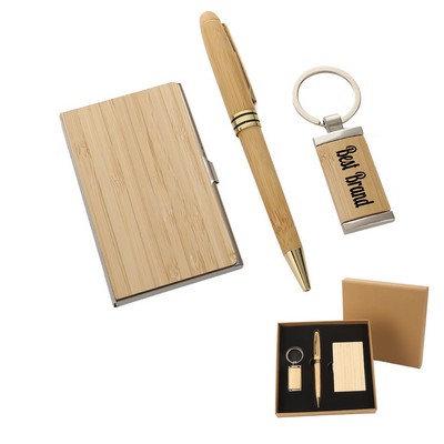 Business Card Holder Keychain And Pen Business Set
