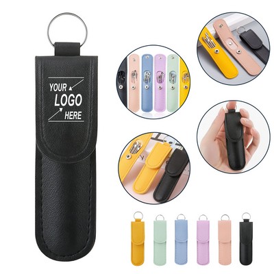 6-Piece Spiral Earwax Cleaner Kit with PU Leather Case, Portable Ear Pick Set for Home Use.