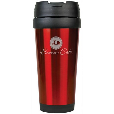 16 oz. Red Stainless Steel Travel Mug without Handle