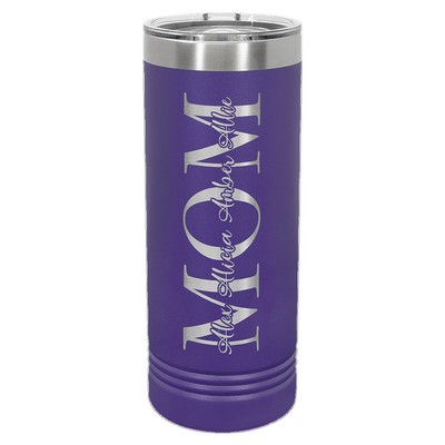 Polar Camel 22 oz. Purple Skinny Tumbler with Slider Lid