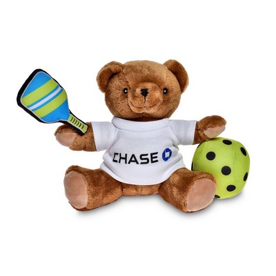 7" Extra Soft Pickleball Bear Stuffed Animal