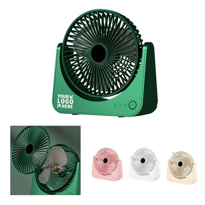 USB Mini Fan Rechargeable Lithium Battery Office Desk Student Dormitory Three Speed Adjustment