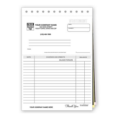 Statement Forms - Classic Design, Carbon, Lined (3 Part)