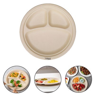 3-Compartment Round Paper Plates