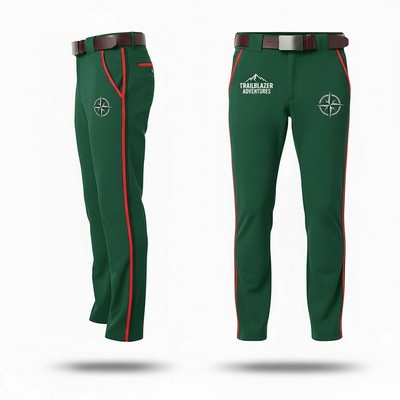 South Korea Silk Baseball Pants with Piping & Contrast Pockets 320 GSM