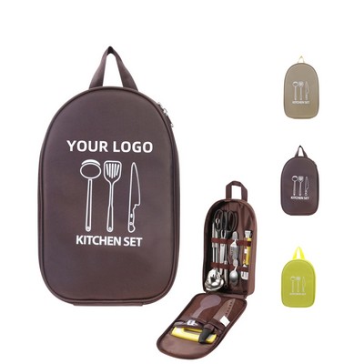 Camping Kitchen Utensil Set Organizer