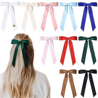 Hair Bows Solid Satin