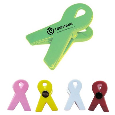 Awareness Pink Ribbon Magnetic Memo Holder Clip