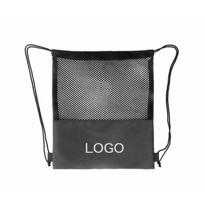 Mesh Pull String Backpack