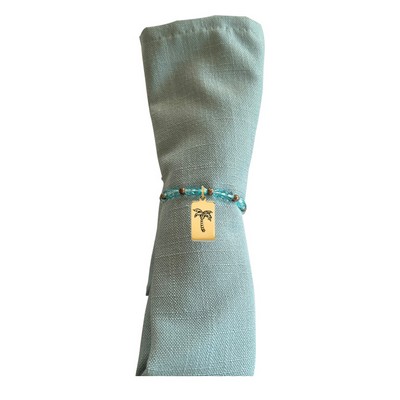 Crystal Napkin Ring with Custom Charm