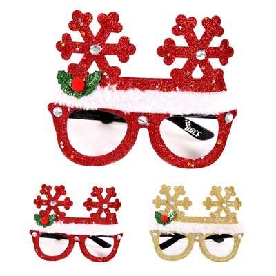 Christmas Decorative Glasses with Snowflake Design