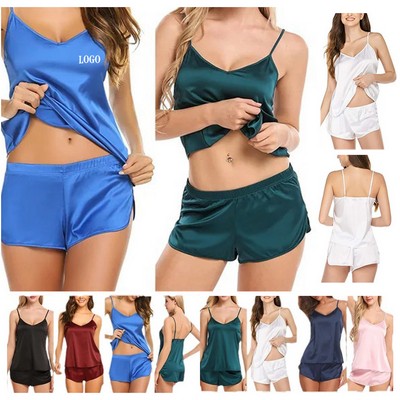 Alluring Women's Satin Sleepwear Set