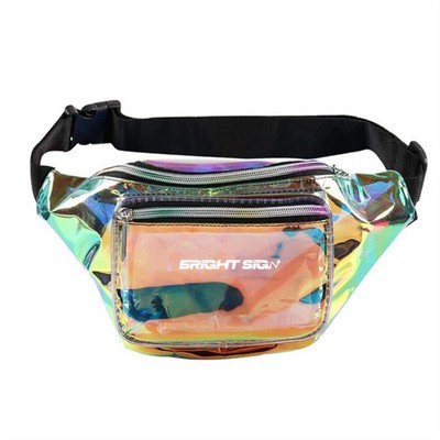 Holographic PVC Festival Fanny Pack