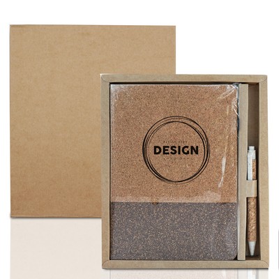 Eco Cork Notebook & Pen Gift Set