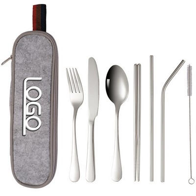 Portable Stainless Steel Tableware Set